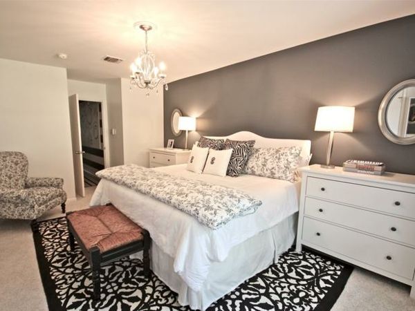 Schlafzimmer deko schwarz weiß