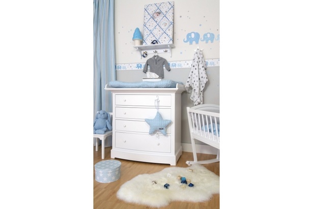 Babyzimmer blau grau