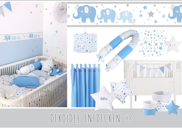 Babyzimmer blau grau