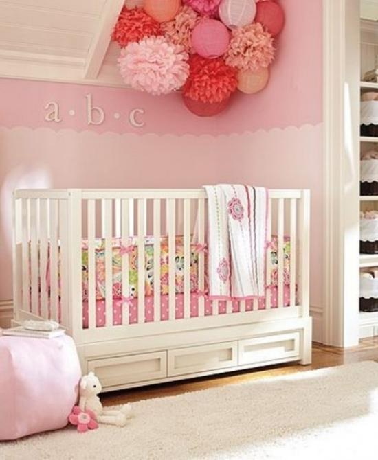 Babyzimmer deko rosa