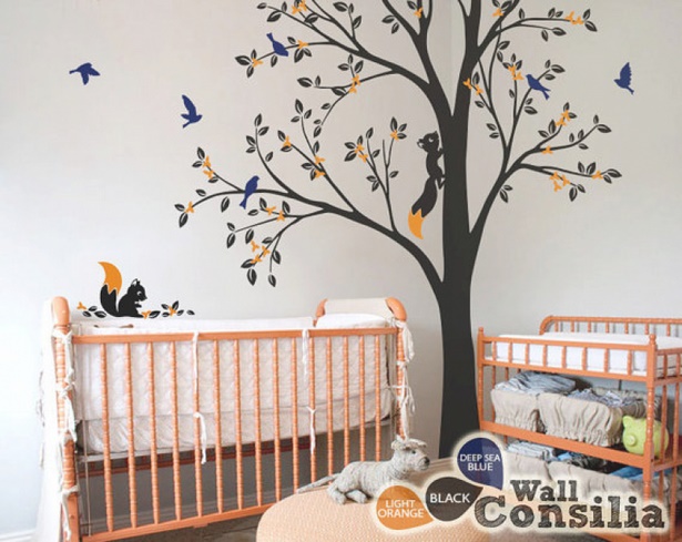 Babyzimmer wandgestaltung baum