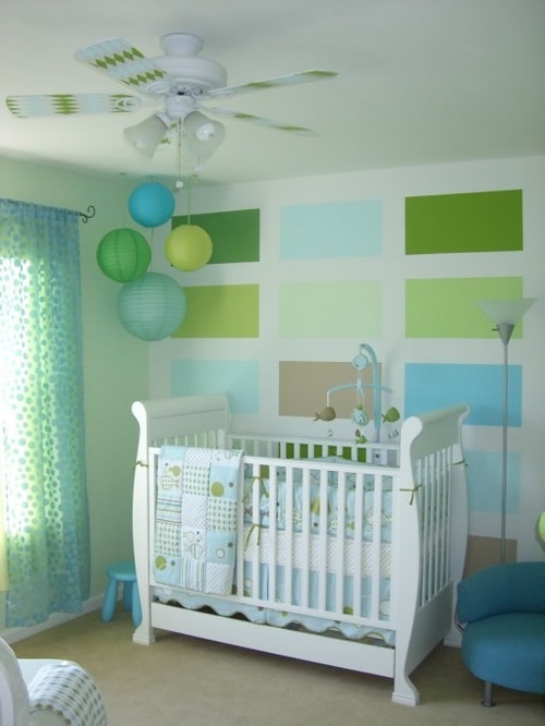 Kinderzimmer deko grün