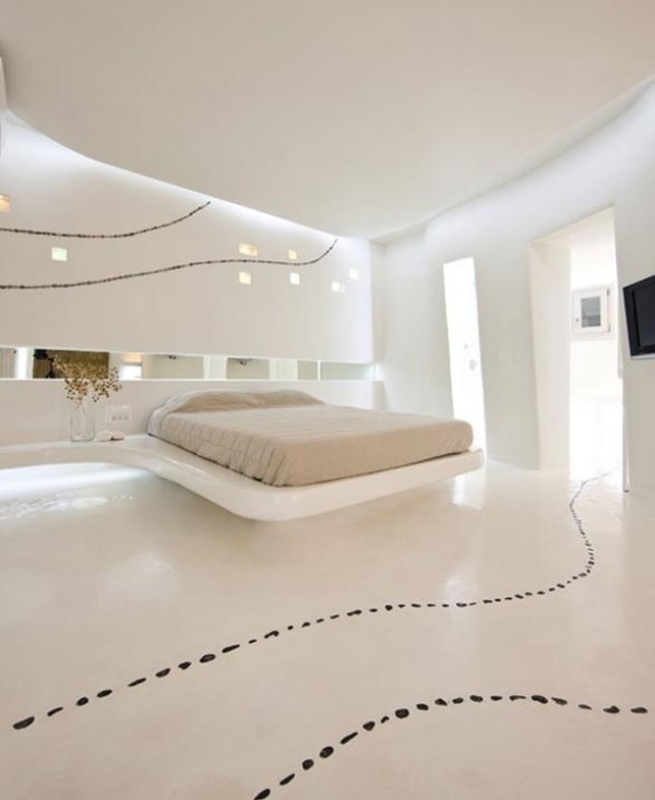 Moderne schlafzimmer weiß