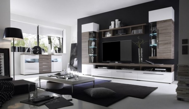 Moderne wohnzimmer schwarz weiss