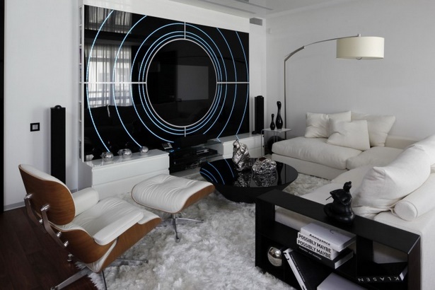 Moderne wohnzimmer weiß