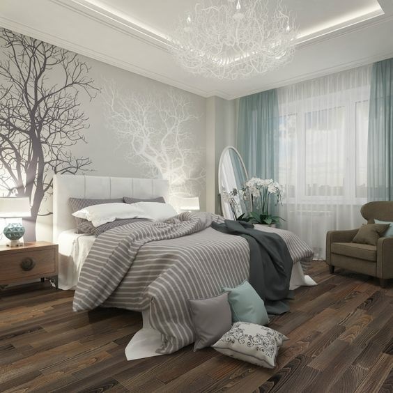 Schlafzimmer schwarz weiß grau