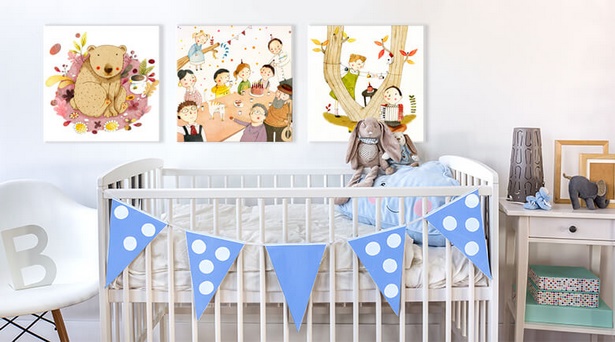 Wandbilder babyzimmer junge