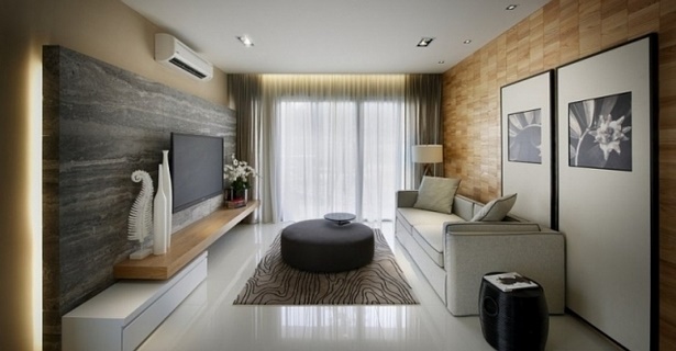 Wohnzimmerwand modern