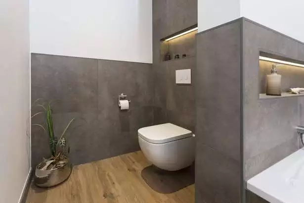 Badezimmer beton holz