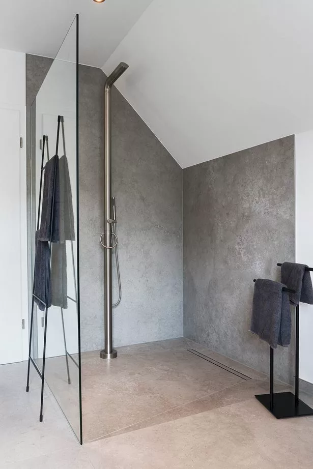 Badezimmer beton holz