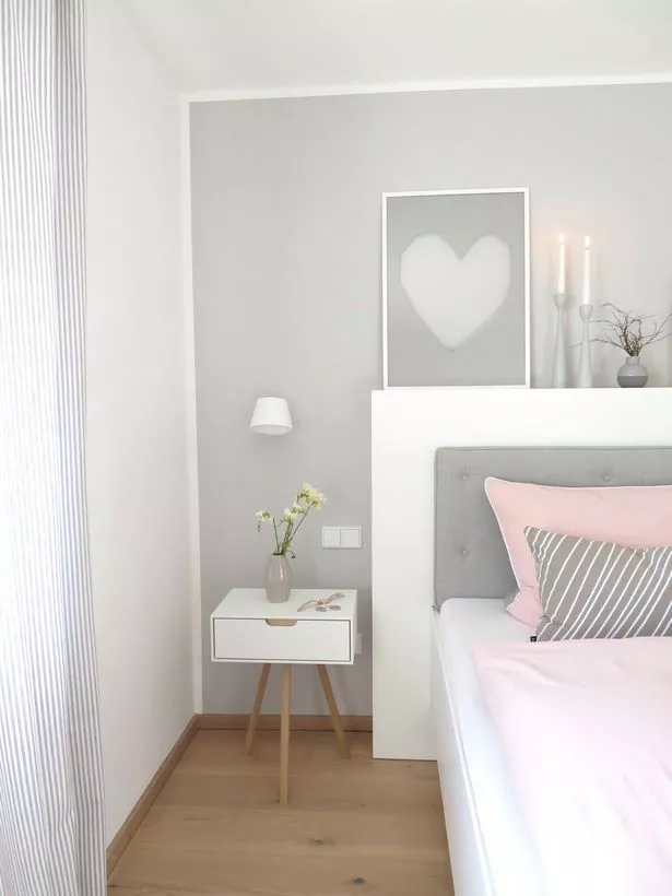 Grau rosa schlafzimmer