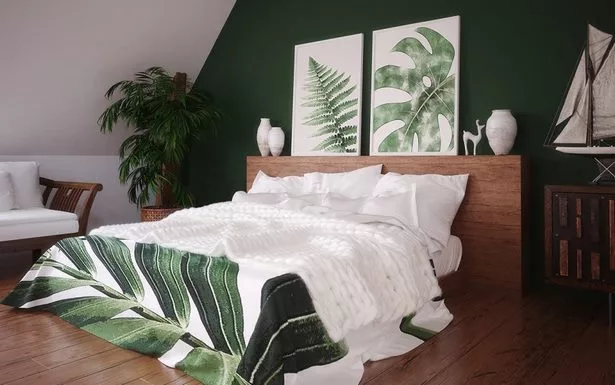 Grüne wand im schlafzimmer