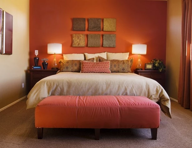 Orange schlafzimmer