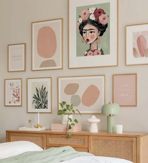 Schlafzimmer rosa beige