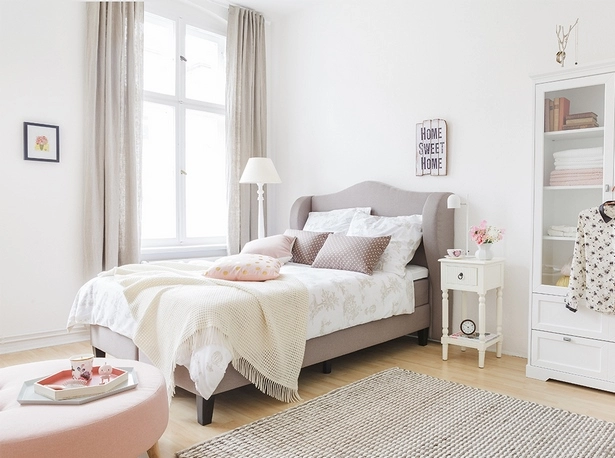 Schlafzimmer rosa beige