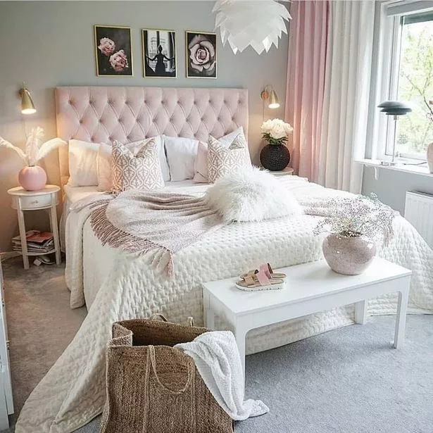 Schlafzimmer rosa weiß