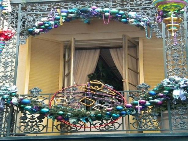 Balkon winter dekorieren