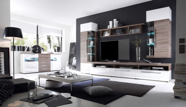 Schrankwand wohnzimmer modern