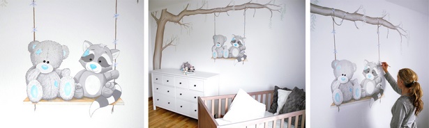 Babyzimmer wandbemalung