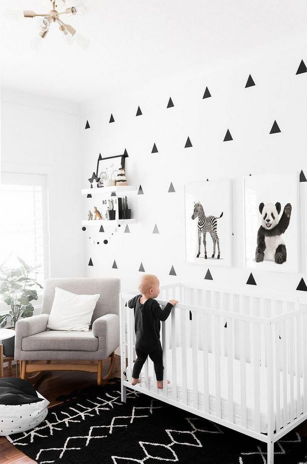 Kinderzimmer deko schwarz weiß