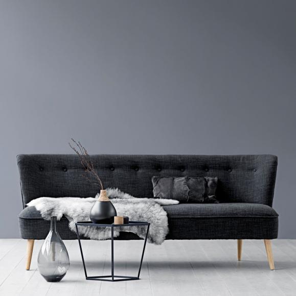 Schwarzes sofa welche wandfarbe