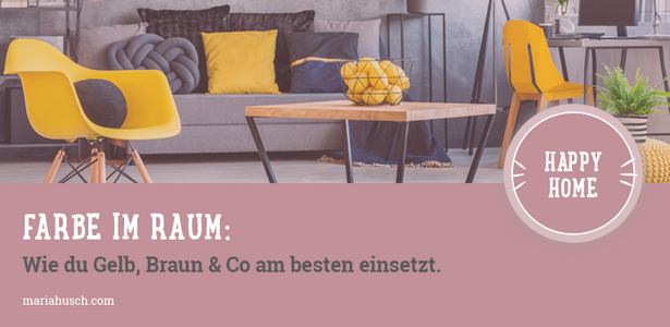 Wohnzimmer braun gelb