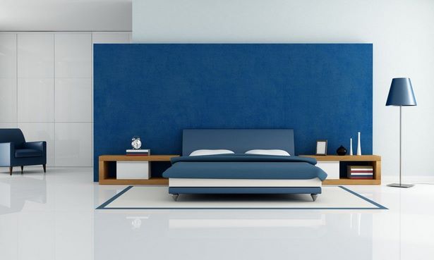 Schlafzimmer blau