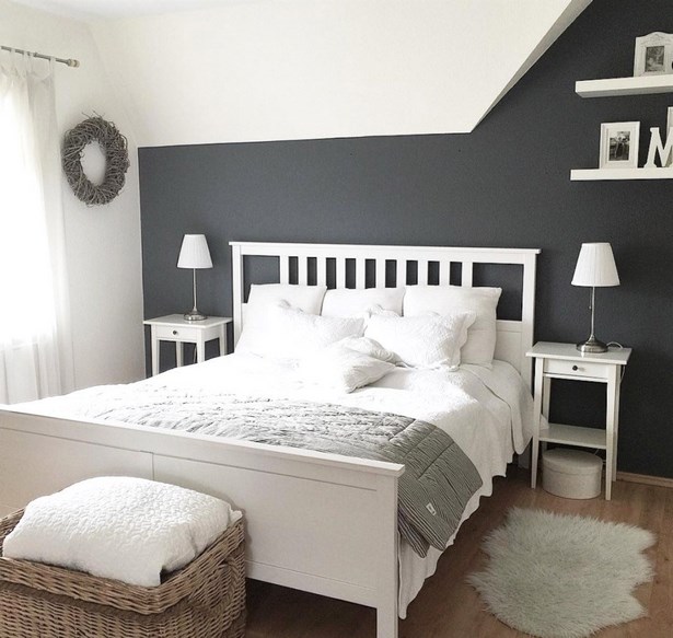 Weiß grau schlafzimmer