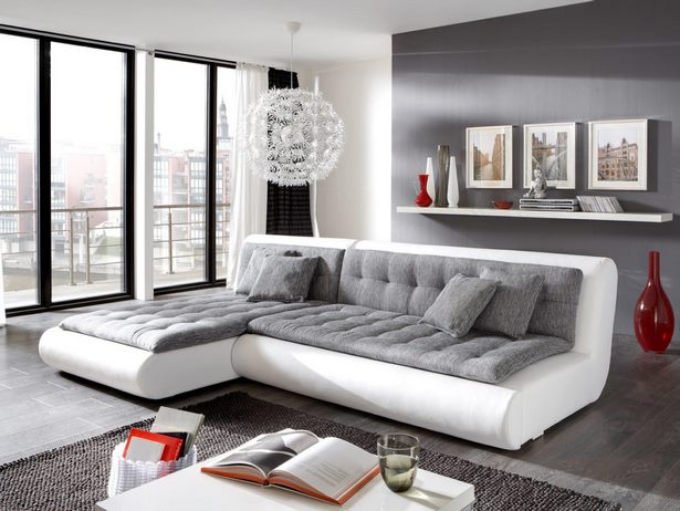Wohnzimmer in grau weiß