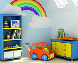 Kinderzimmer wandgestaltung farbe