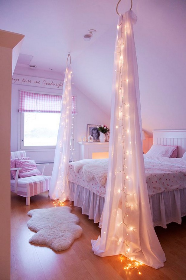 Lichterketten deko ideen schlafzimmer