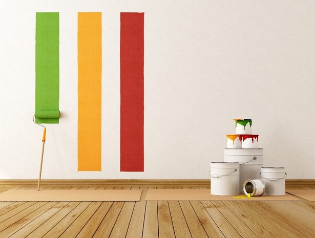 Wanddesign mit farbe