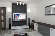 Wandgestaltung wohnzimmer grau