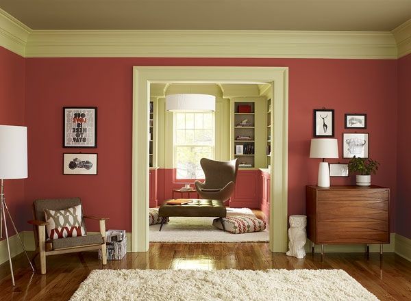 Wohnzimmer rot streichen