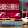 Wohnzimmer deko rot